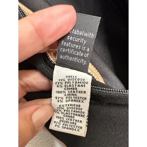 Diane von Furstenberg Black and Tan Leather Mosaic4 Women's Dress Size 2 - Picture 13 of 16